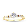 0,60 ct. Diamant Lotus Solitär Verlobungsring