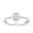 0,26 ct. Diamant Oval Solitär Verlobungsring
