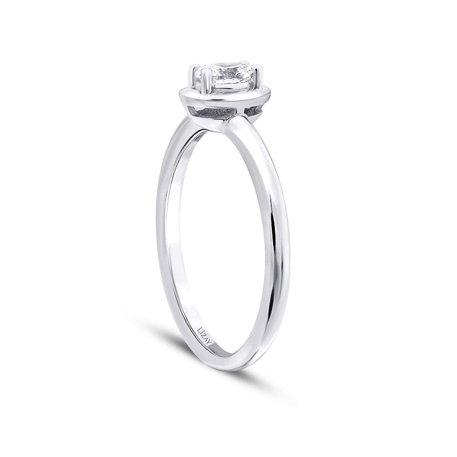 0,26 ct. Diamant Oval Solitär Verlobungsring