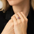 0,98 ct. Diamant Amethyst Ring