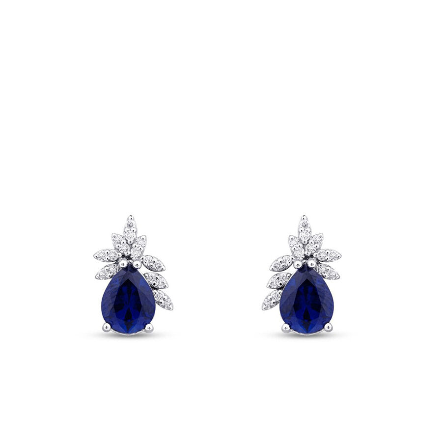 4.23 ct. Diamant Saphir Ohrringe