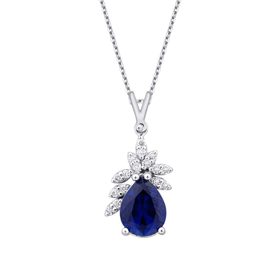 2.22 ct. Diamant Saphir Halskette