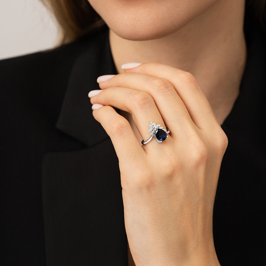 2,19 ct. Diamant Saphir Ring