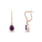 1,25 ct. Diamant Amethyst Ohrringe