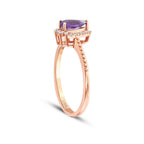 0.56 ct. Diamant Amethyst Ring