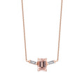 0,65 ct. Diamant Morganit Halskette