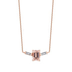 0,65 ct. Diamant Morganit Halskette