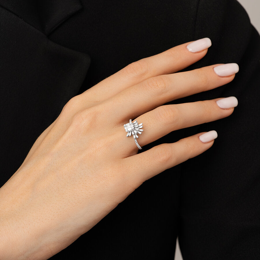 0,36 ct. Diamant Baguette Ring