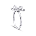 0,23 ct. Diamant Baguette Blumen Ring