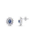 0.72 ct. Diamant Saphir Ohrringe