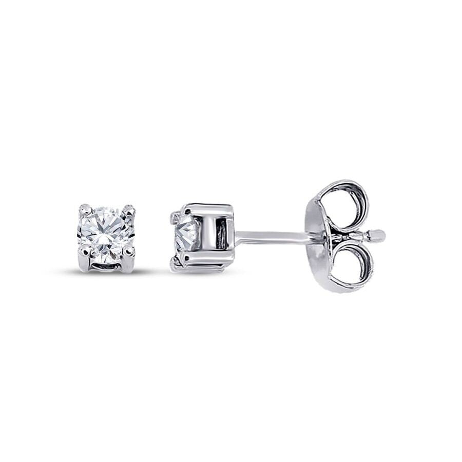 0.10 ct. Diamant Solitär Ohrringe