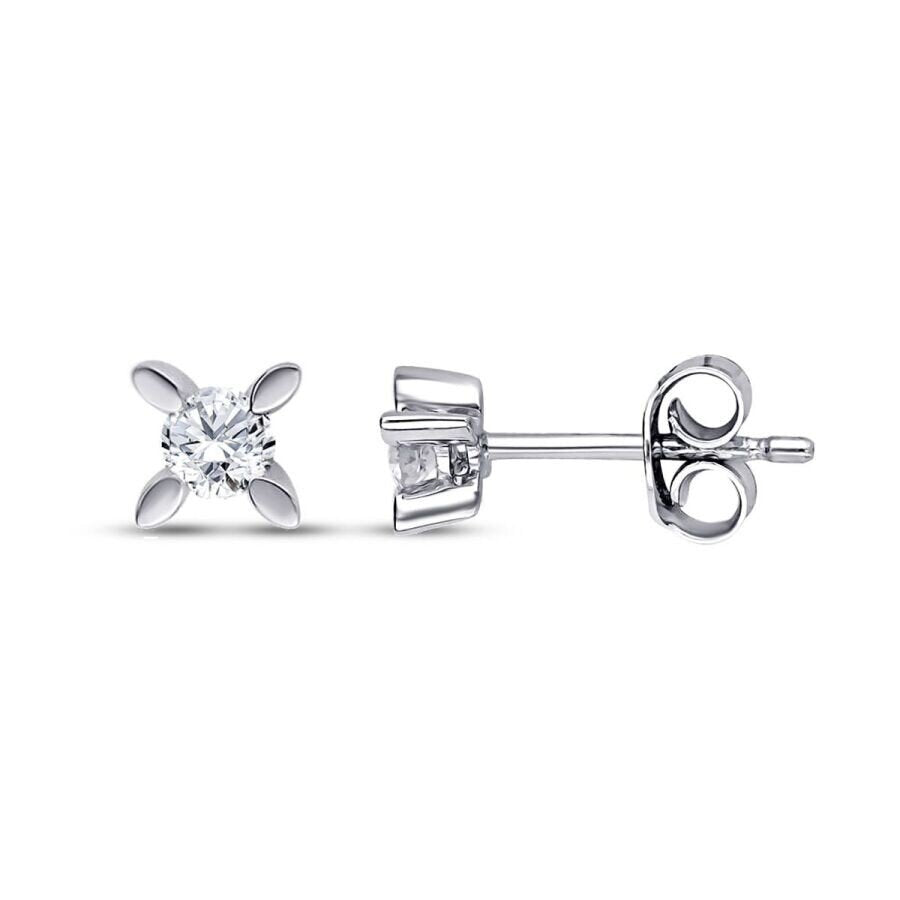0.40 ct. Diamant Solitär Ohrringe