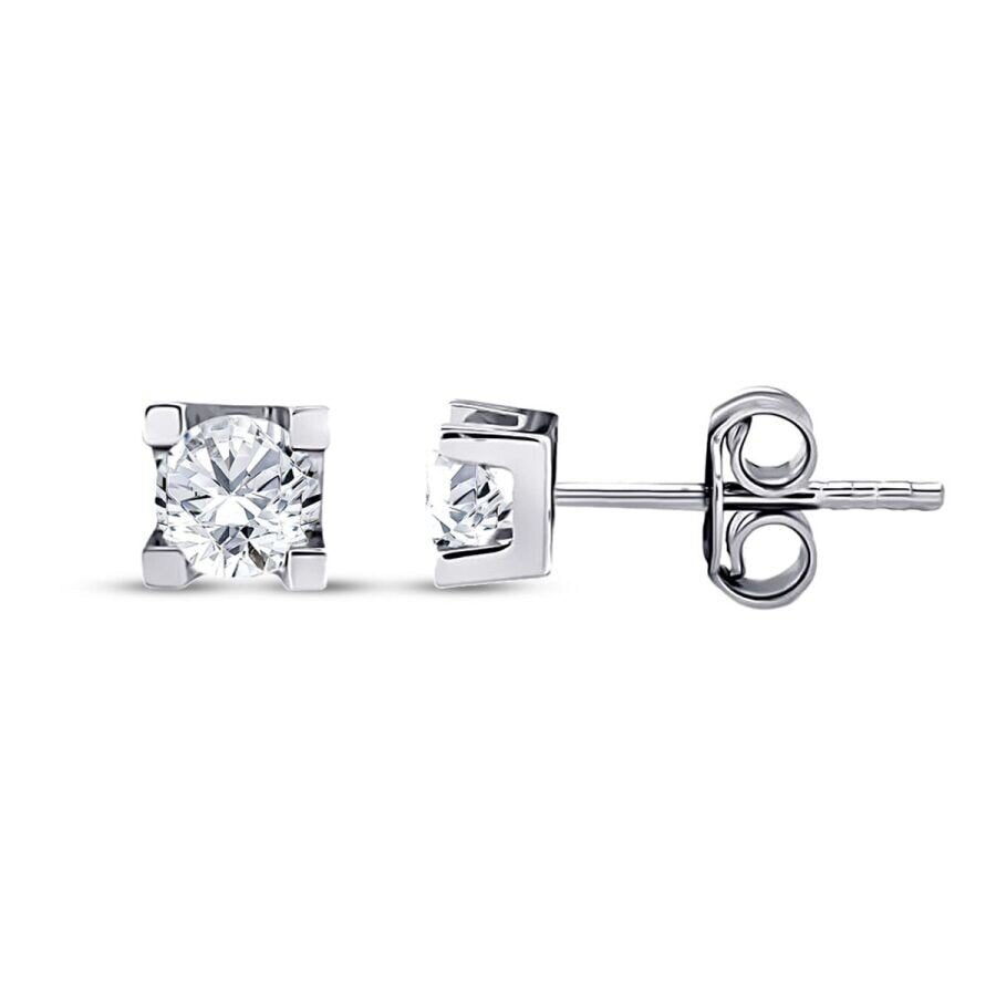 0.80 ct. Diamant Solitär Ohrringe