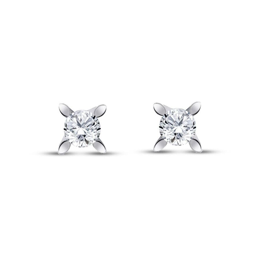 0.80 ct. Diamant Solitär Ohrringe