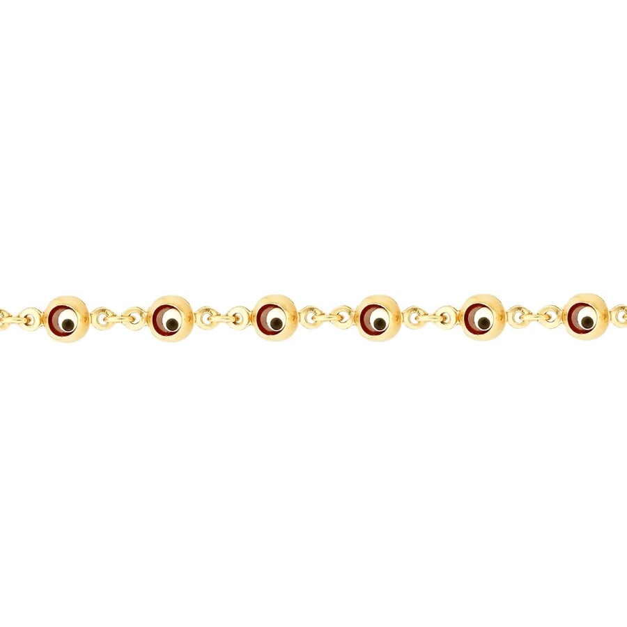 Schutzauge-Perlenarmband aus Gold