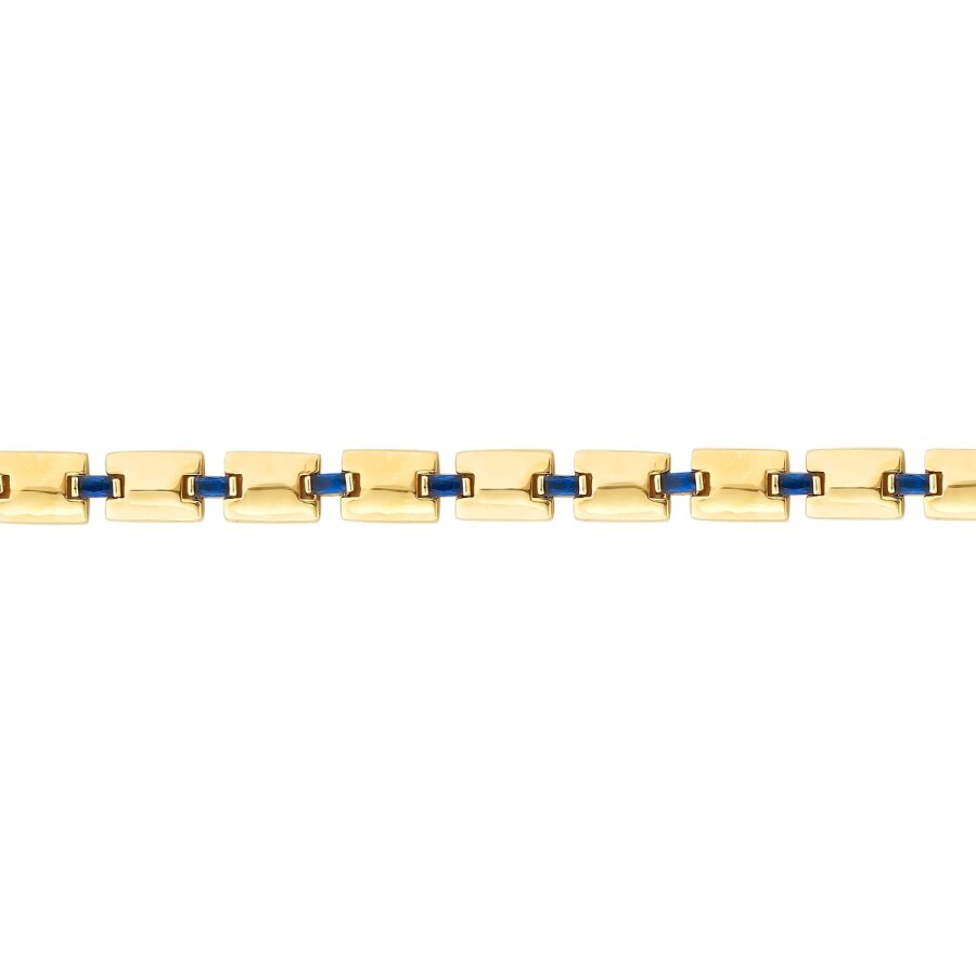 Emaille-Rechteckig-Armband aus Gold