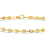 Geometrisches V-Förmig-Armband aus Gold