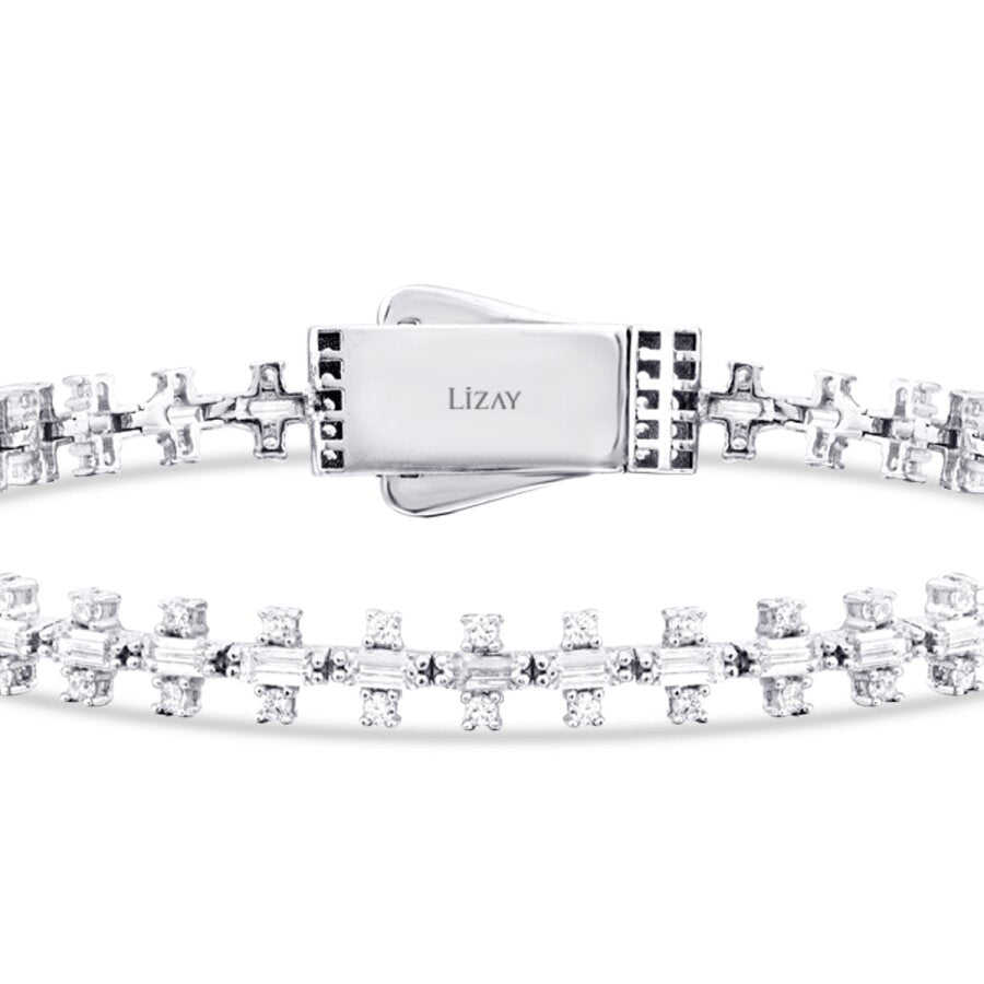 Baguette-Armband mit Stein aus Gold