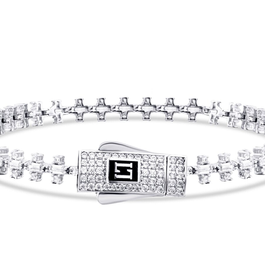 Baguette-Armband mit Stein aus Gold