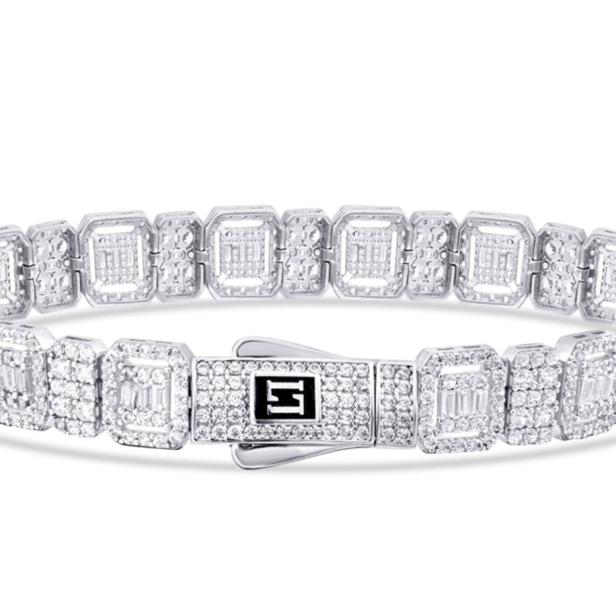 Baguette-Armband mit Stein aus Gold