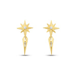 Nordstern-Ohrringe aus Gold