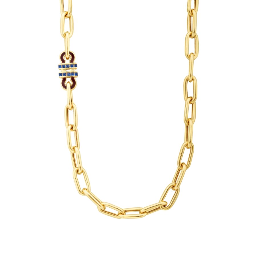 Marine-Blau-Trend-Gliederkette aus Gold