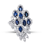 3,99 ct. Diamant Saphir Ring
