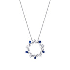 1,45 ct. Diamant Saphir Halskette