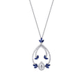 1,04 ct. Diamant Saphir Halskette