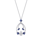 1,04 ct. Diamant Saphir Halskette