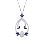 1,04 ct. Diamant Saphir Halskette