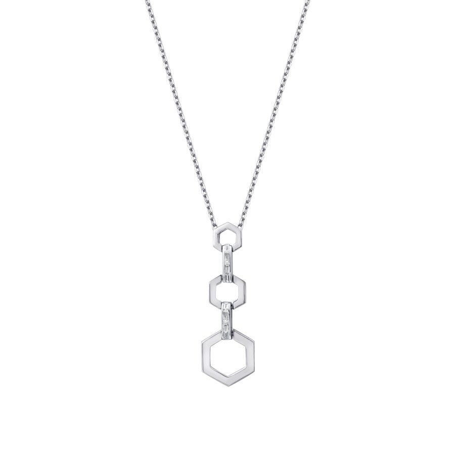 0,15 ct. Diamant Baguette Halskette