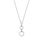 0,15 ct. Diamant Baguette Halskette