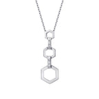 0,15 ct. Diamant Baguette Halskette