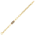 Marine-Trend-Gliederarmband mit Stein aus Gold
