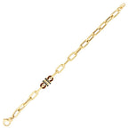 Marine-Trend-Gliederarmband mit Stein aus Gold