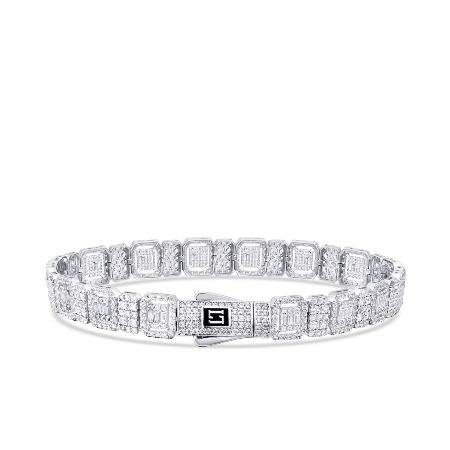 Baguette-Armband mit Stein aus Gold