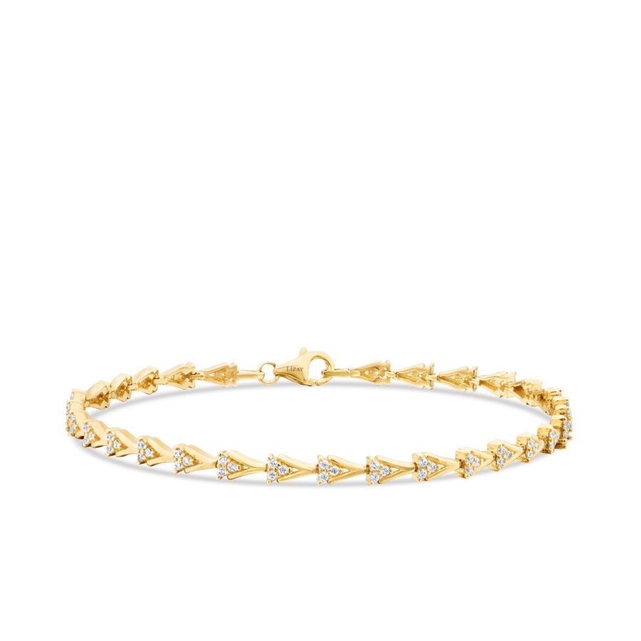 Geometrisches V-Förmig-Armband aus Gold