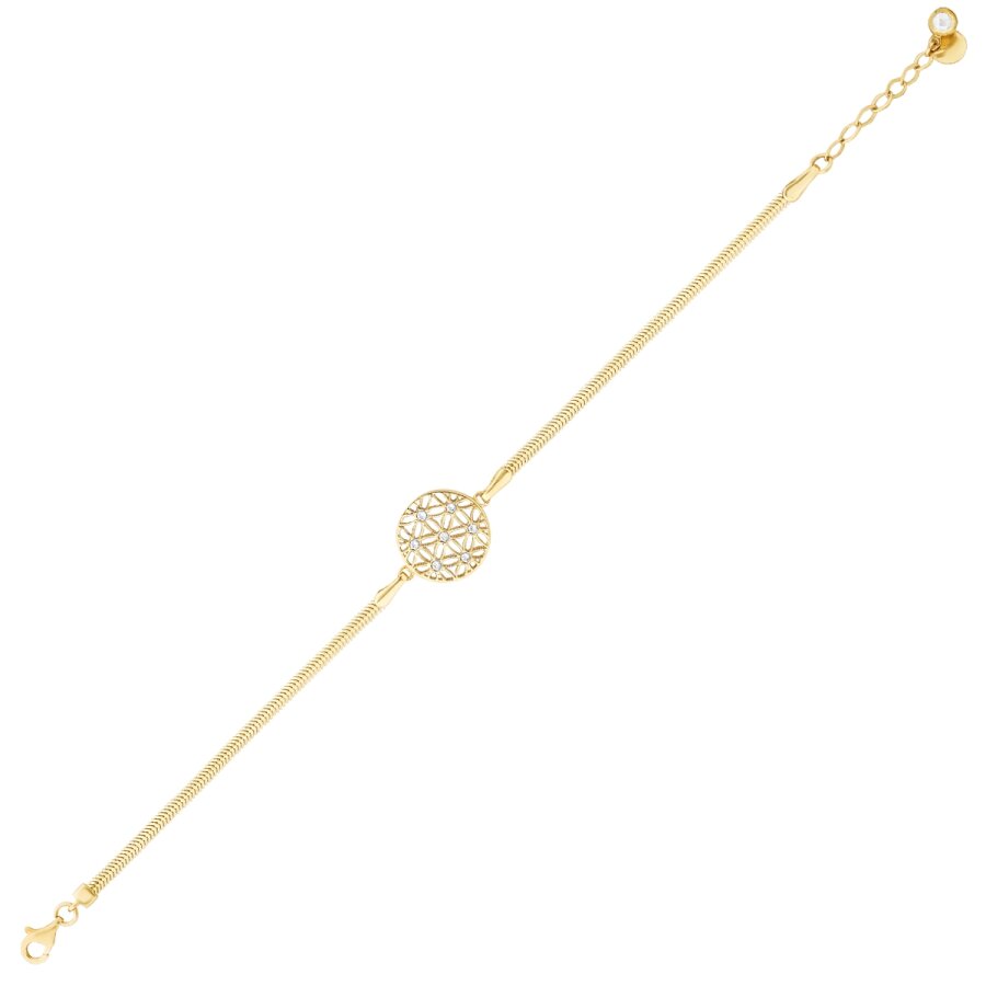 Blume-Armbänder mit Stein aus Gold
