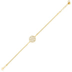Blume-Armbänder mit Stein aus Gold