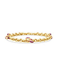 Fuchsia-Grobe-Gliederarmband aus Gold