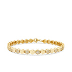 Honigwabe-Armband mit Stein aus Gold