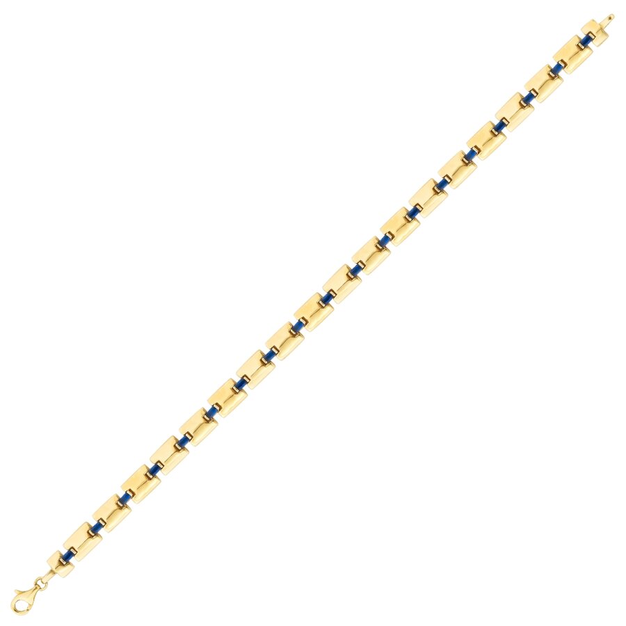 Emaille-Rechteckig-Armband aus Gold