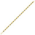 Emaille-Rechteckig-Armband aus Gold