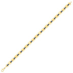 Emaille-Rechteckig-Armband aus Gold
