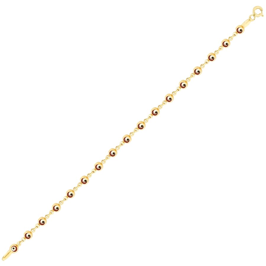 Schutzauge-Perlenarmband aus Gold
