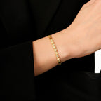 Honigwabe-Armband mit Stein aus Gold