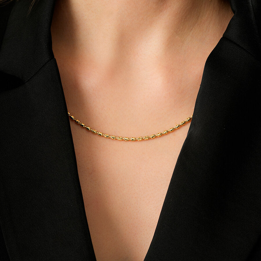 Trend-Gliederkette aus Gold
