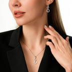 0,15 ct. Diamant Baguette Halskette