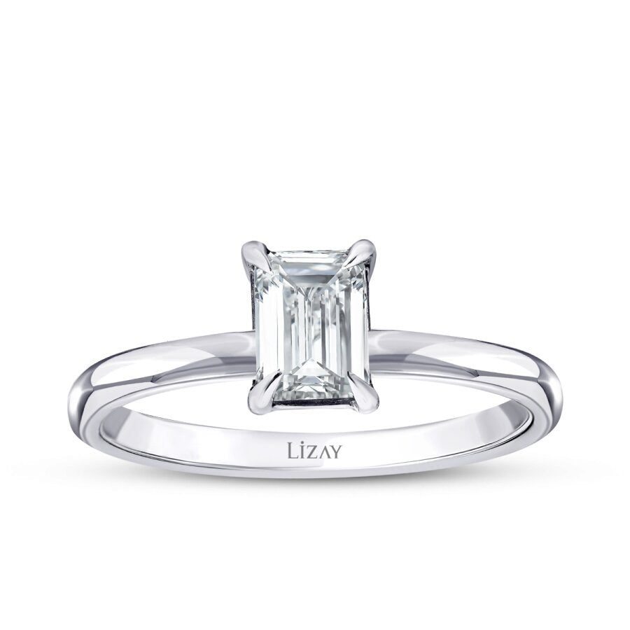 0,60 ct. Diamant Smaragd Schliff Solitär Verlobungsring
